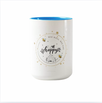 Original Bee Well in You Medium Mug Blue Inside