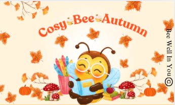 Cosy Bee Well Autumn Beige Hoodie