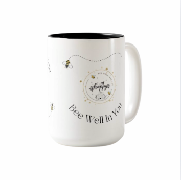 Bee Well in You Morning Breakfast Mug in Medium