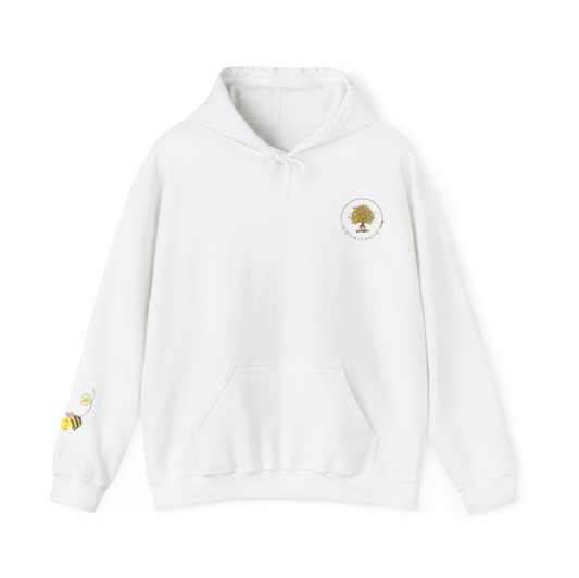 Supported. White Hoodie from the Nourish Collection