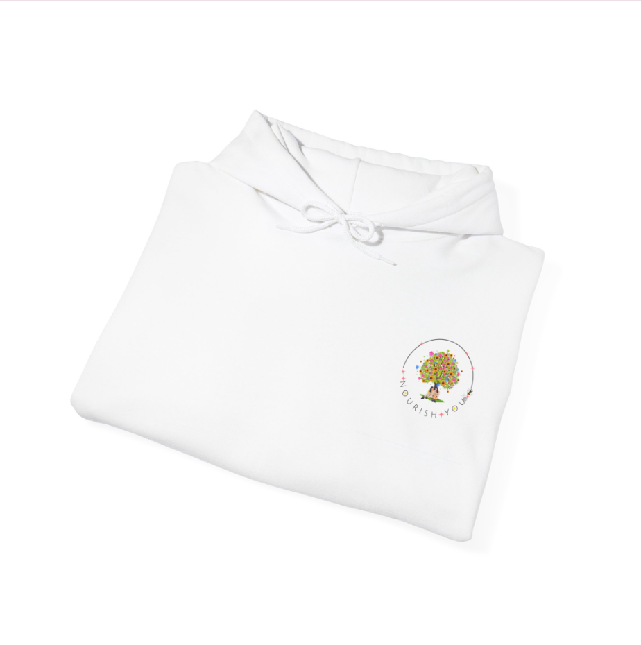 Supported. White Hoodie from the Nourish Collection